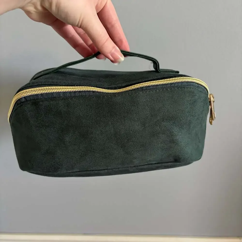 Green makeup pouch large size New